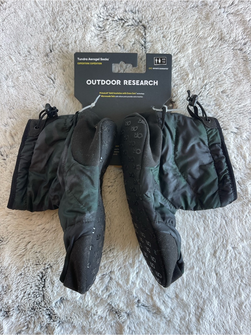 Outdoor Research Men’s Black Tundra Socks ( Unisex) XS New